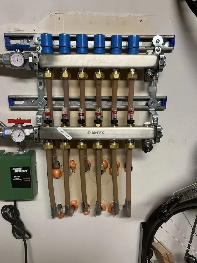 Plumber performing Gas Line Installation at a residential property in Yarmouth